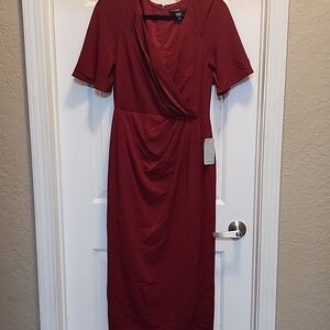 Maggy London Red midi Dress sz 6